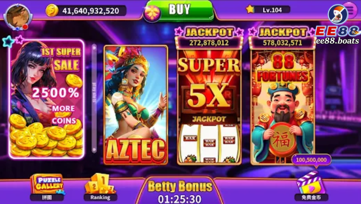 EE88 cung cấp một loạt các trò chơi slot với nhiều chủ đề và phong cách khác nhau